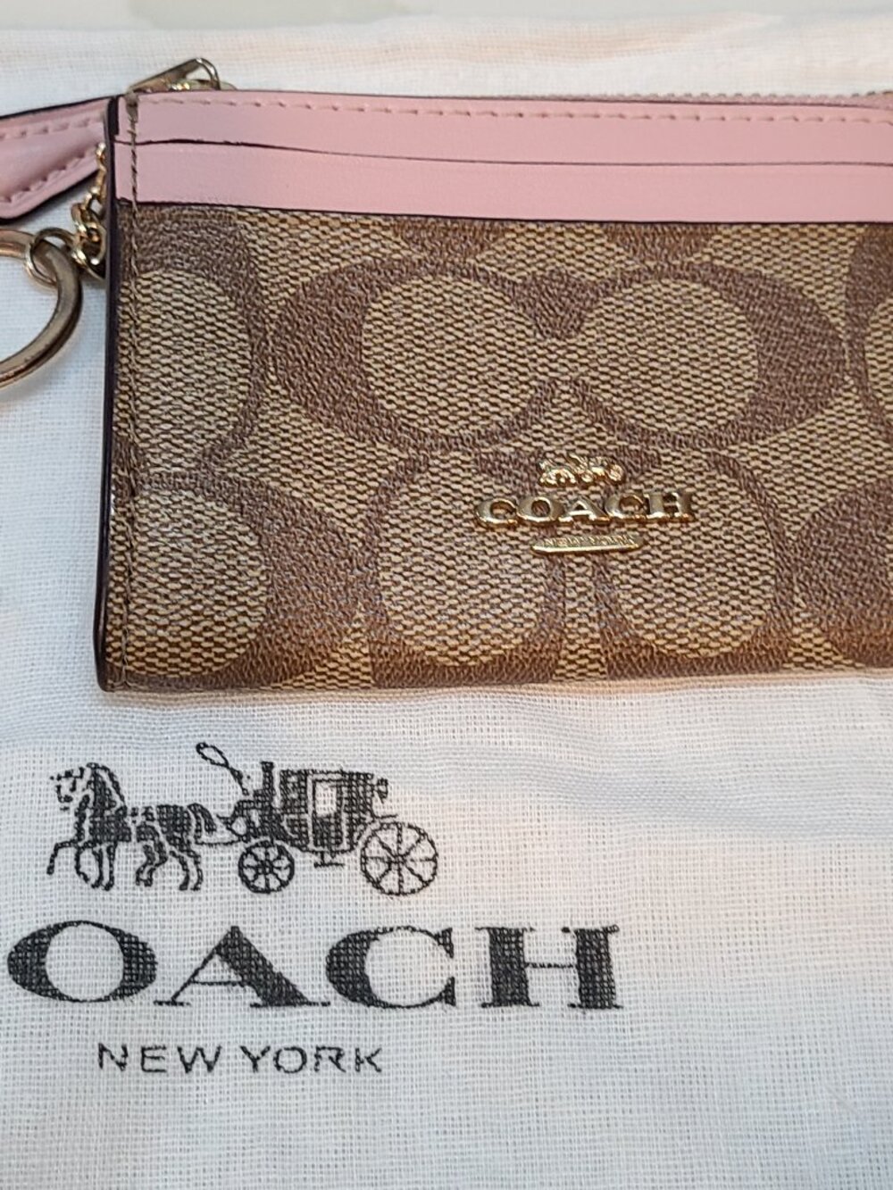 NWT Coach Mini Skinny ID Holder with matching mirror purse charm - Picture 9 of 10
